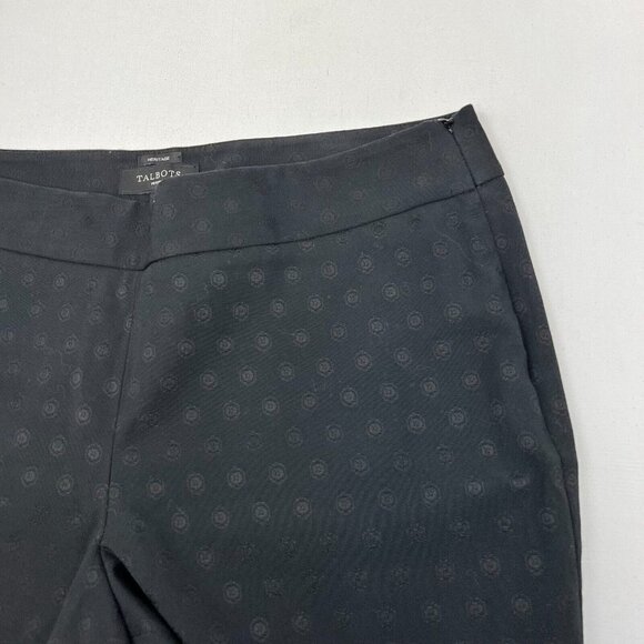 Talbots Heritage Womens Black High Rise Elastic Waist Pull On Ankle Pants Sz 16P - Picture 4 of 9